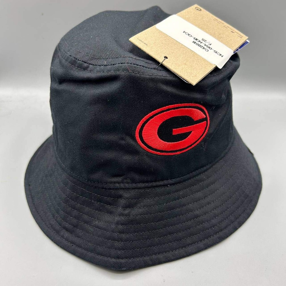 Nike Georgia Bulldogs UGA Hat Men Medium Black Apex Bucket Cap Cotton New M
